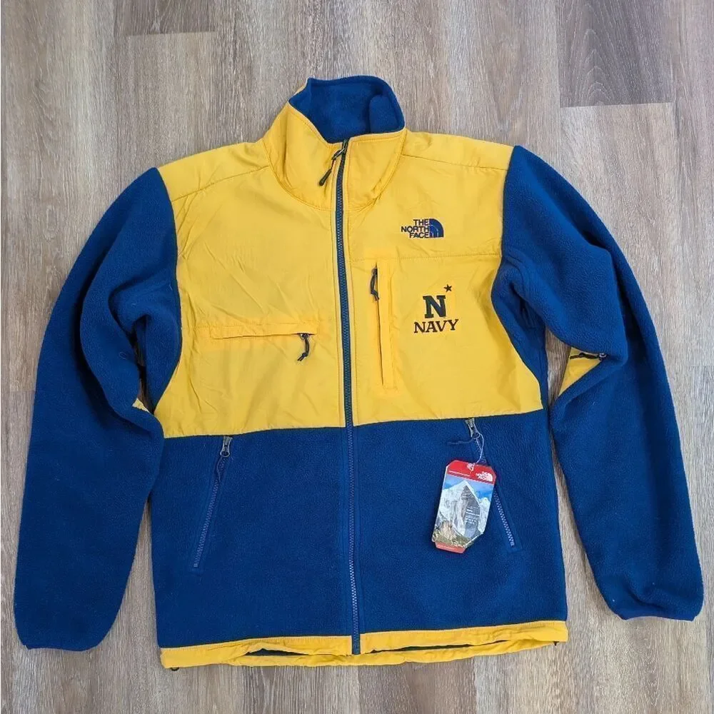 RARE! North Face Denali Jacket  Men's S Blue/Gold Naval Academy NWT Dead stock